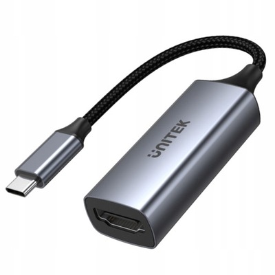 Adapter USB-C na HDMI 2.0 4K@60Hz alu 15 cm Unitek