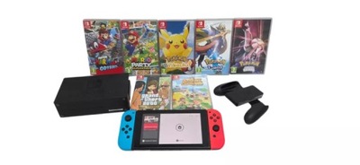 KONSOLA NINTENDO SWITCH HAC-001 7 GIER !