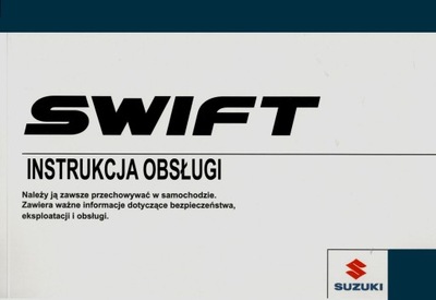 SUZUKI SWIFT POLSKA MANUAL MANTENIMIENTO 2010-2017 .  