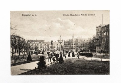 STARA POCZTÓWKA - SŁUBUCE / FRANKFURT NAD ODRĄ, PLAC WILHELMA 1917