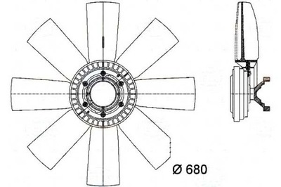 BEHR-HELLA EMBRAGUE DE VENTILADOR DEL RADIADOR (Z WIATR  