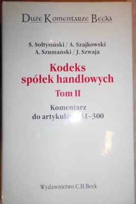 Kodeks spółek handlowych T II - Sołtysiański