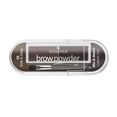 Essence Brow Powder Set 02 Dark and Deep zestaw do stylizacji brwi z