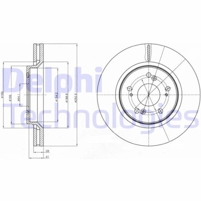 DISCO HAM.HONDA C-RV 07- PRZ. DELPHI BG4250C DISCO DE FRENADO  