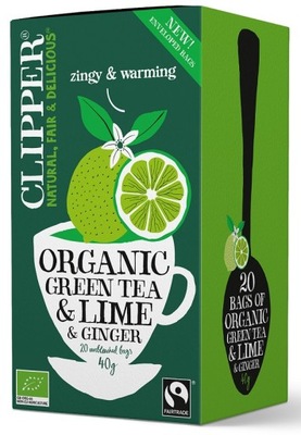 Herbata zielona limonka imbir Bio FairTrade 20x2g