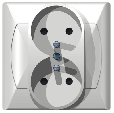 OSPEL AKCENT GP-2AZ/00 Gniazdo 2x białe