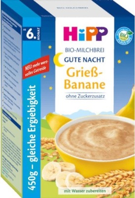 Hipp Kaszka na Dobranoc Banan Manna z Niemiec