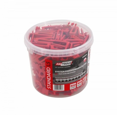 AWTOOLS SYSTEM POZIOMOWANIA PŁYTEK STANDARD 3,0mm - 7-15mm - KLIPS 300szt.