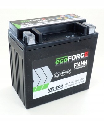 Fiamm ecoforce vr200 agm 12v 12ah 200a l+mercedes фото №1
