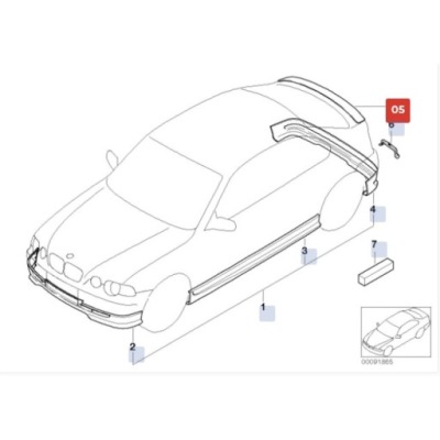 Bmw e46 compact rear air воздуховод genuine bmw 51710025088 фото №1