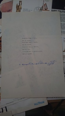 Wiersz Jan Paweł II Karol Wojtyła autograf