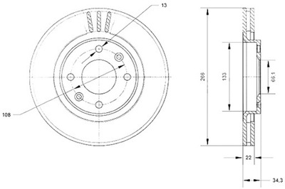 TOMEX BRAKES ГАЛЬМІВНІ ДИСКИ ГАЛЬМІВНІ 2 ШТУКИ. PEUGEOT PARTNER 01-08