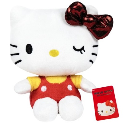 Hello Kitty Maskotka Oryginalna 15 cm Specjalna Edycja Czerwony Kotek
