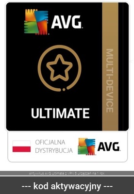 Antywirus AVG Ultimate z VPN 5 urządzeń na 1 rok