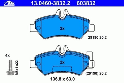 КОЛОДКИ HAM. ЗАД VW CRAFTER 06-, SPRINTER 06-