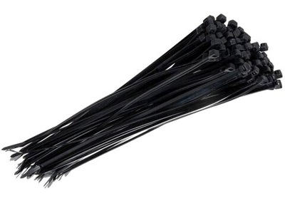 NEGRAS OPASKI ZACISKOWE PARA SUJECIÓN TUBOS CABLES 2,5X200MM 100 PIEZAS  