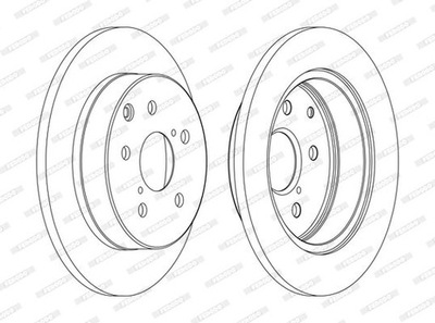 КОМПЛЕКТ ТОРМОЗНИЙ ДИСК ШАЛЬМІВНИХ FERODO DDF1846C