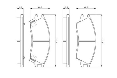 BOSCH 0 986 461 127 КОМПЛЕКТ КОЛОДОК ШАЛЬМІВНИХ