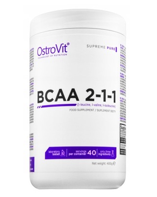 OSTROVIT SUPREME PURE BCAA 2:1:1 400g AMINOKWASY !