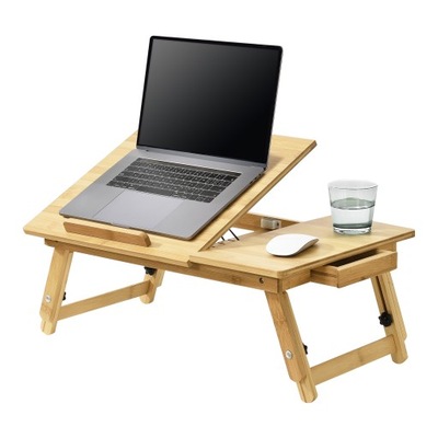 Bambusowy stolik na laptopa 55x35x28cm