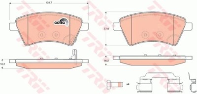 Гальмівні колодки ham. fiat sedici фото №1