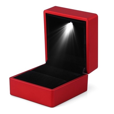 Oświetlony Pudełko na pierścionek Czerwony