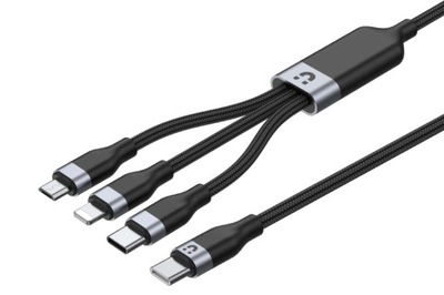 KABEL PRZEWÓD DO ŁADOWANIA 3w1 Unitek USB-C Lightning microUSB