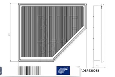 BLUE PRINT FILTRAS ORO BMW 2 G42 3 G20 G80 G28 3 G21 G81 4 G22 