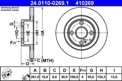 ATE 24.0110-0269.1 ДИСК ТОРМОЗНОЙ