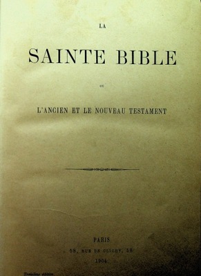 La Sainte Bible 1904 r.