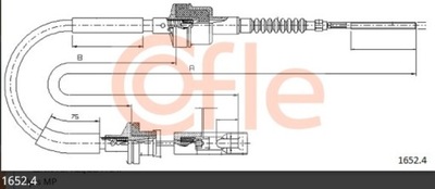 1652.4 - COFLE - CABLE CLUTCH SET FIAT  