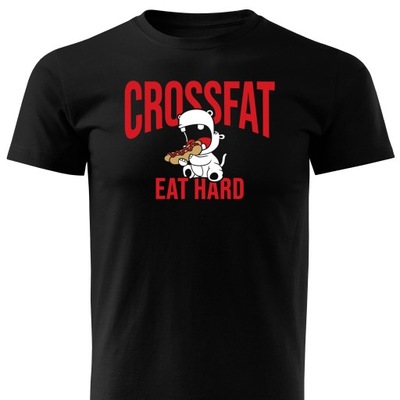 Wesoła koszulka T-shirt CROSSFAT trening siłownnia