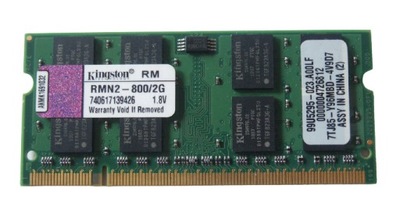 Pamięć do laptopa SODIMM DDR2 800MHz PC6400 Kingston 1x 2GB Gwarancja