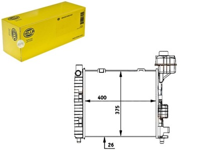 HEL8MK 376 713-034 РАДИАТОР ДВИГАТЕЛЯ - СИСТЕМА CHŁOD