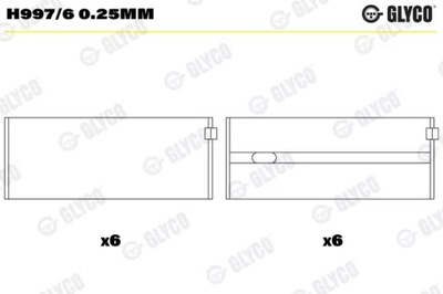 ВКЛАДЫШИ GŁ.DB OM602 2.5D 95- 0.25 /GLYCO H997/6 0.25MM GLYCO САЙЛЕНТБЛОК