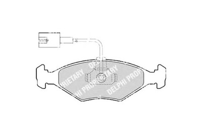 DELPHI LP1855 КОМПЛЕКТ КОЛОДОК ШАЛЬМІВНИХ, ГАЛЬМА TARCZOWE
