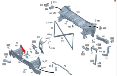 Кронштейн поперечина перед mercedes gle 167 a1676208600 p фото №1