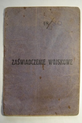 Bydgoszcz - zaświadczenie wojskowe 1930 z przepustką ZSRR 1939