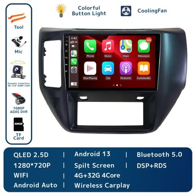 NAVEGACIÓN GPS PARA NISSAN PATROL 2004-2011 RADIO DE AUTOMÓVIL BEZPRZEWODOWE CARPLAY AUTO  