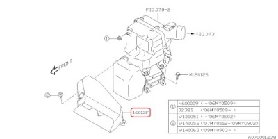 Впуск фильтра воздуха subaru tribeca 06- фото №1