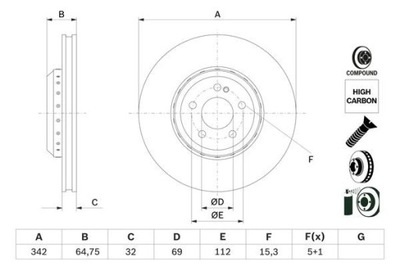 2X ДИСК ТОРМОЗНОЙ DB ПЕРЕД W222/V222/X222 2,9-3,0D-3,5H 4-MATIC 13- 09864