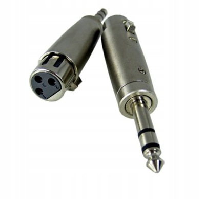 6,3mm na XLR żeński adapter STEREO 6,3mm XLR