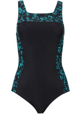 2D2F27 BPC KOSTIUM KĄPIELOWY CZARNY ZE WZOREM 46