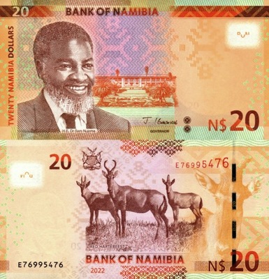 # NAMIBIA - 20 DOLARÓW - 2022 - P-17c - UNC