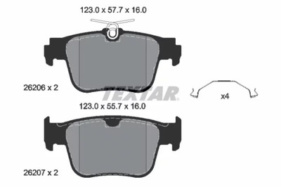 2620601/TEX КОЛОДКИ ТОРМОЗНЫЕ ЗАДНИЙ