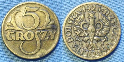 5 groszy 1923 ładne