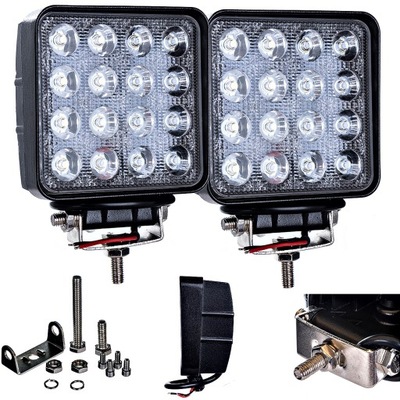 ФАРА РОБОЧА ПРОТИТУМАНКА LED (СВІТЛОДІОД) 48W 16X3W 12V24V 2 ШТУКИ.