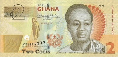 Ghana - 2 Cedis - 2017 - P37A - St.1