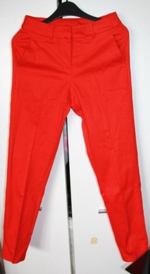 czerwone eleganckie spodnie 34 xs 36 s rurki