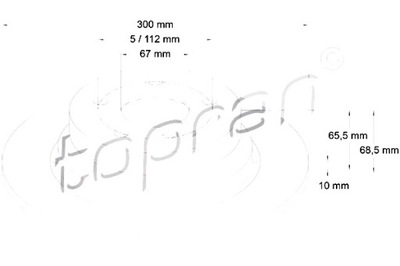 TOPRAN DISCOS DE FRENADO 2 PIEZAS PARTE TRASERA MERCEDES  